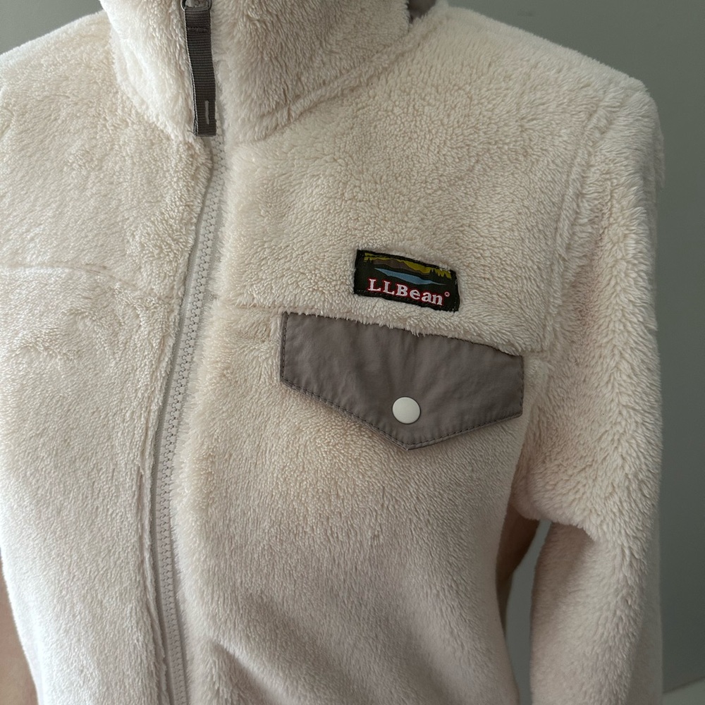 LL Bean fleece hi pile fleece jacket petite